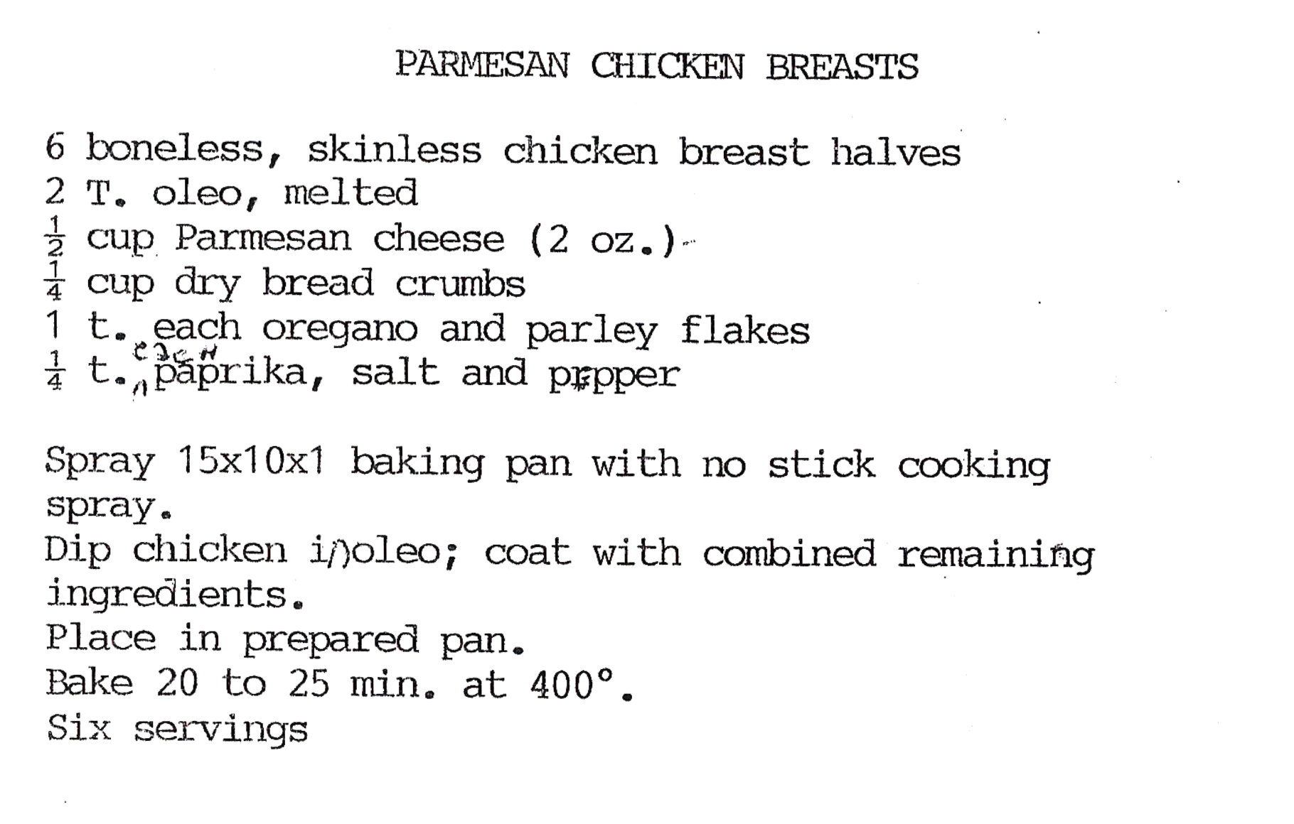 Parmesan Chicken Breasts Image